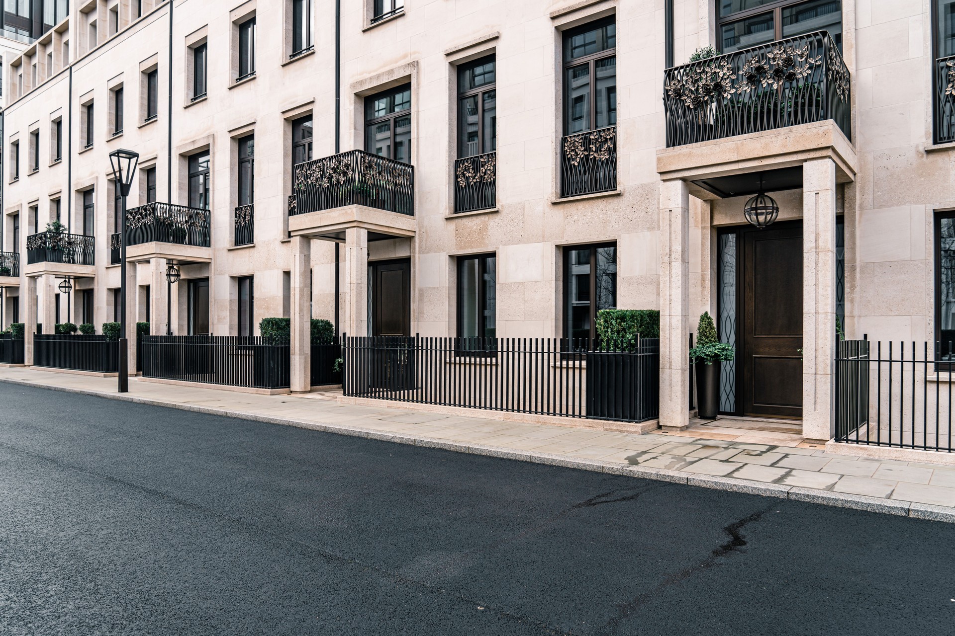 White houses facades in London